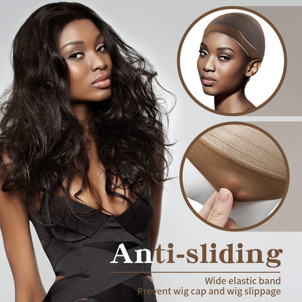 Stretchy nylon material of Dreamlover brown wig caps