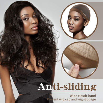 Stretchy nylon material of Dreamlover brown wig caps