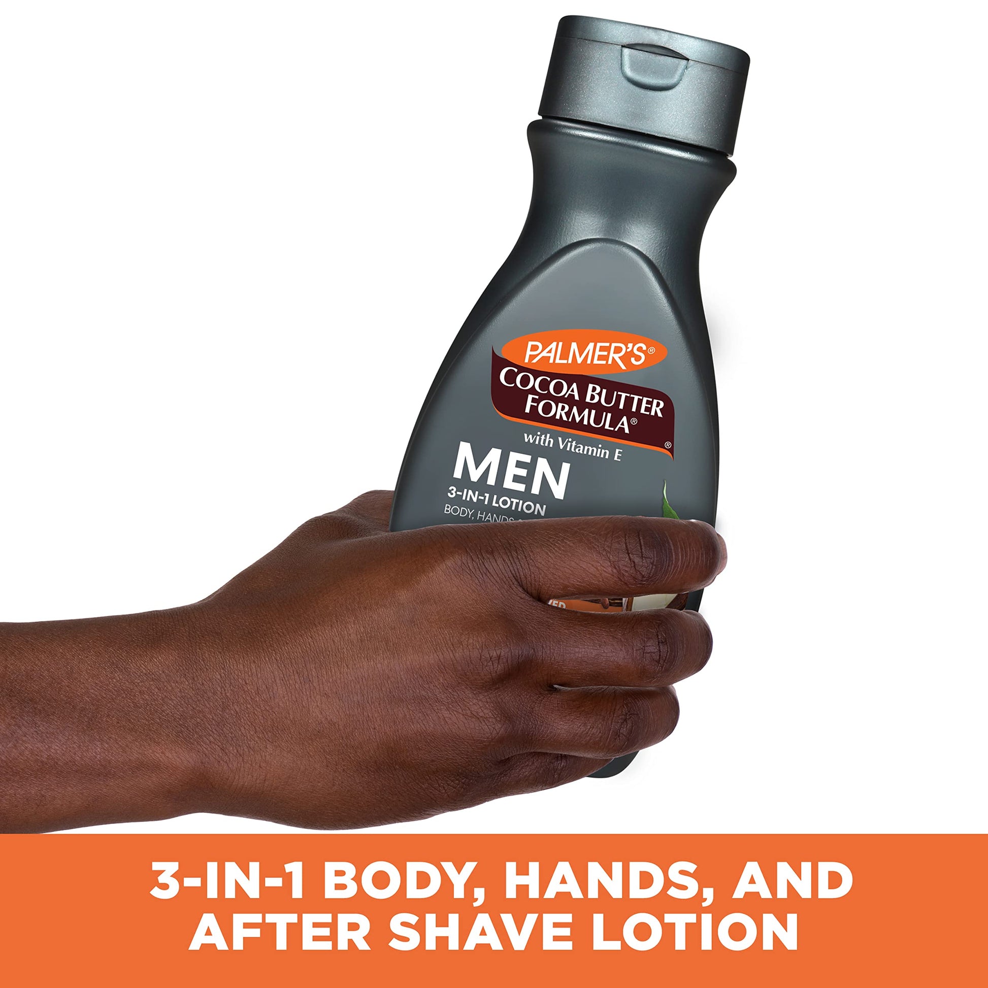 Lifestyle application of Palmer's men's moisturizing lotion