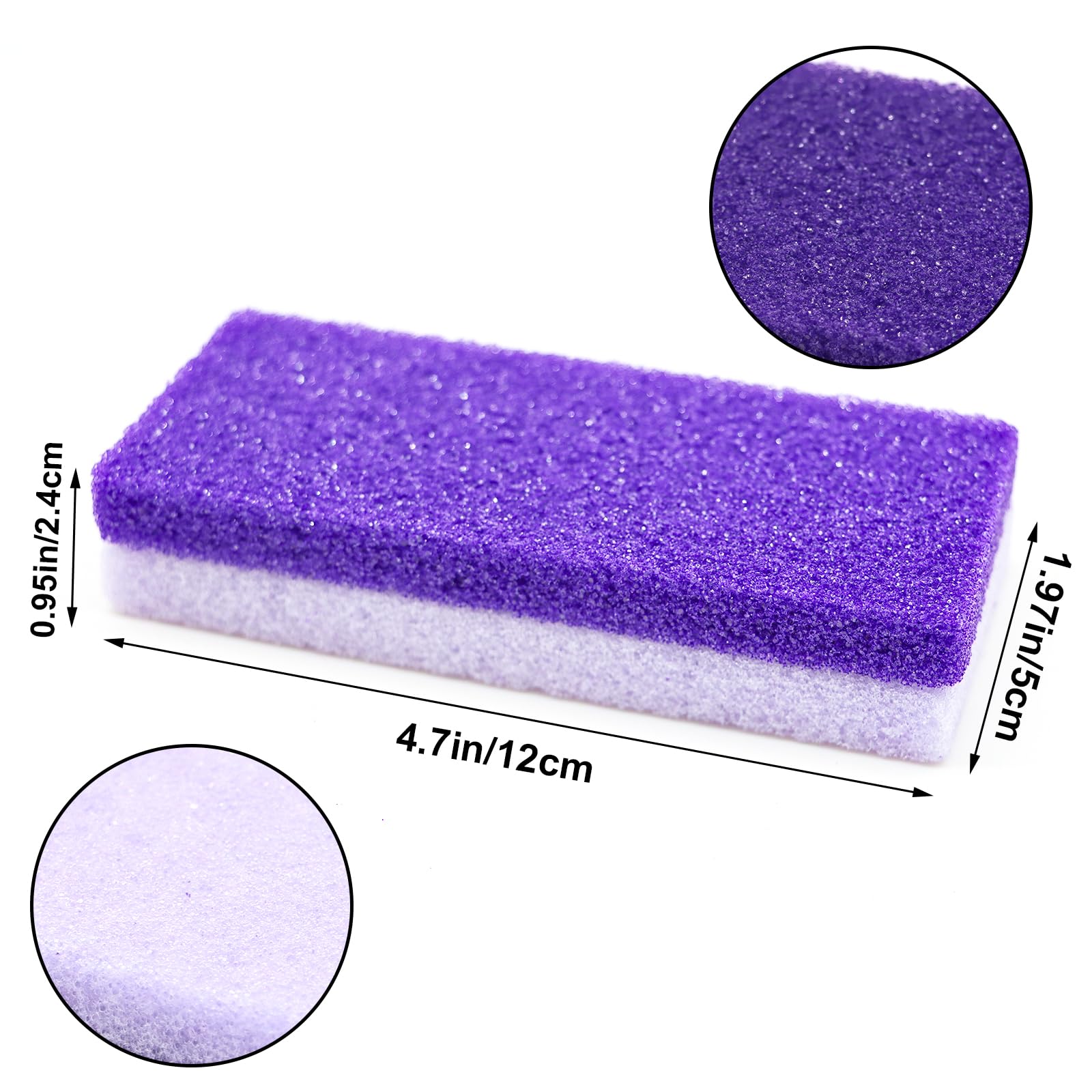 Lenpestia double sided pedicure stone showing coarse and fine sides