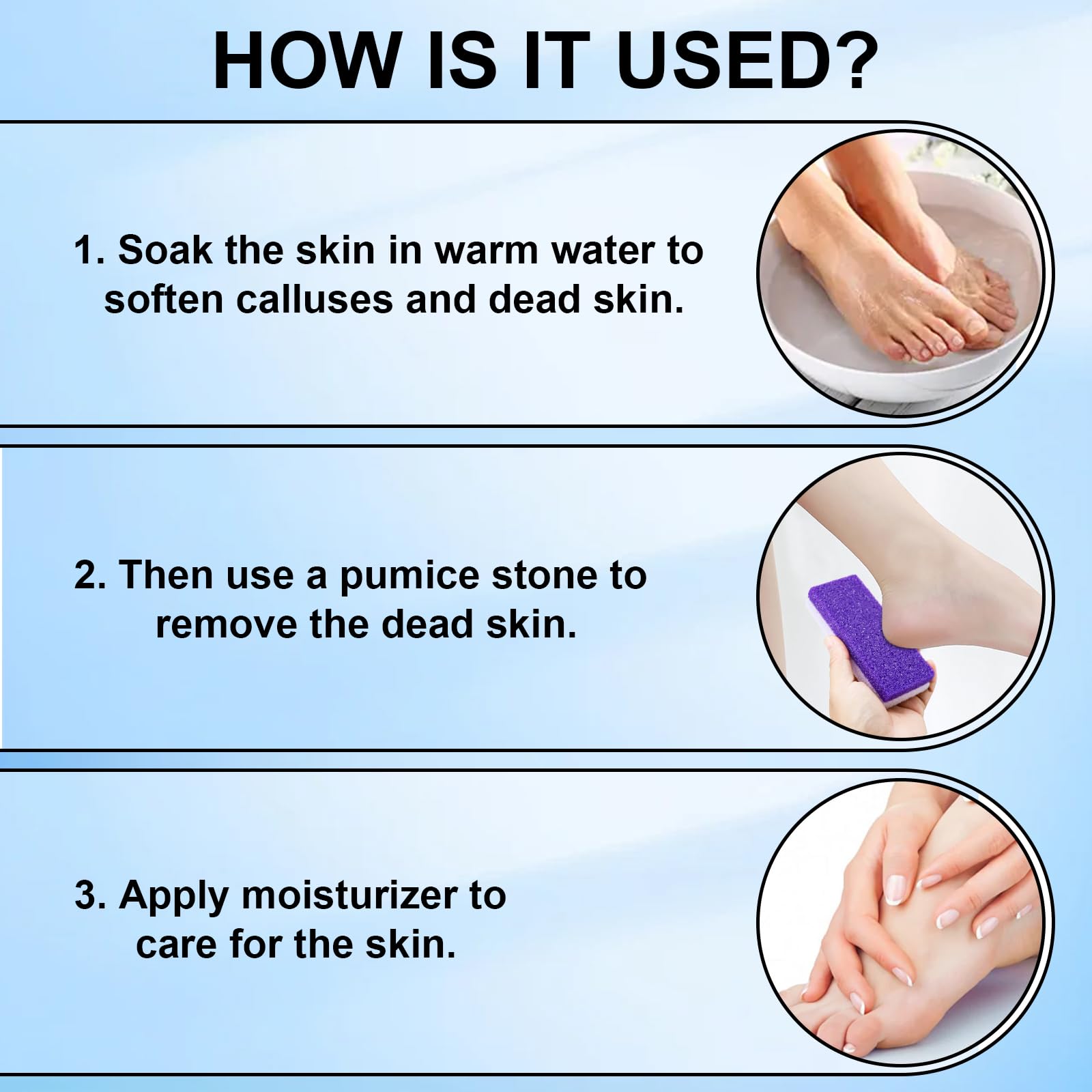 Close up of Lenpestia pumice stone texture for dead skin removal