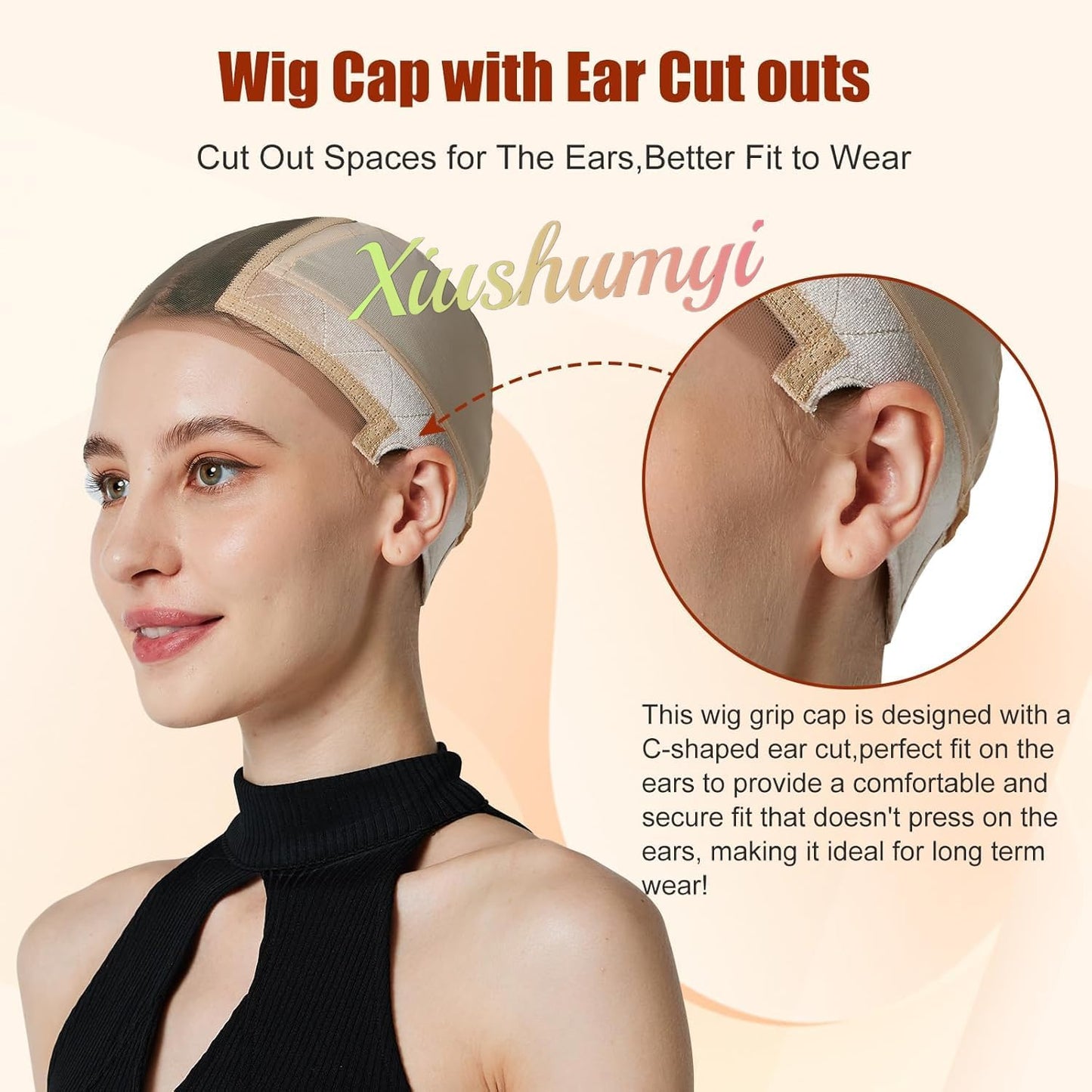 Xiushumyi nude wig cap for glueless fit
