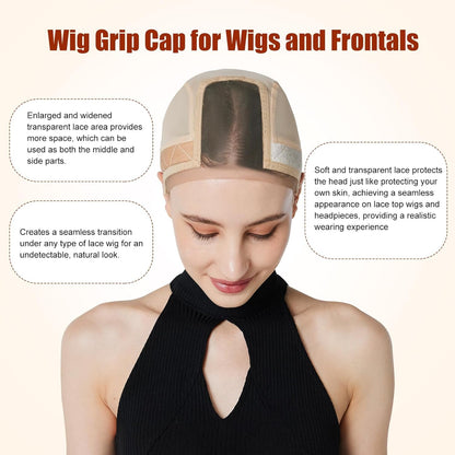 Lace front wig accessory cap on display