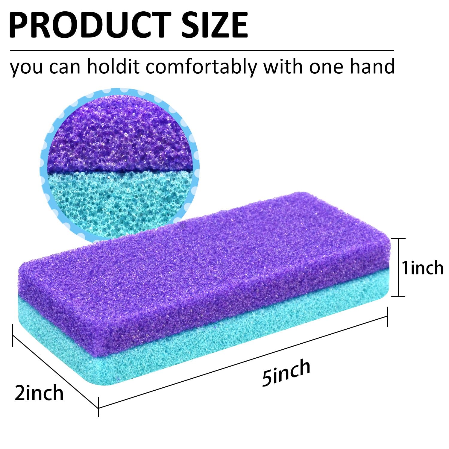 Leifire dual sided pumice stone for callus removal