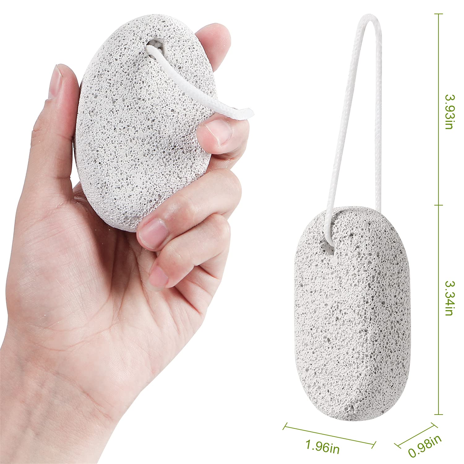 Two Asqraqo lava stones for pedicure foot care