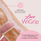 Milano Collection Wigrip adjustable velvet lace band texture