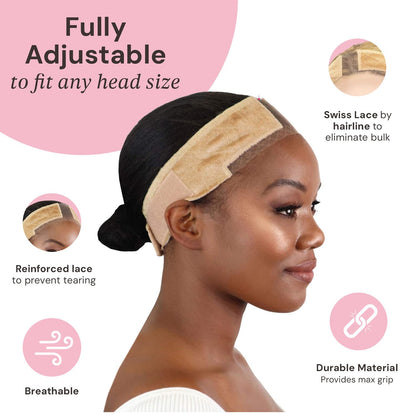 Milano Collection lace wig grip band side view