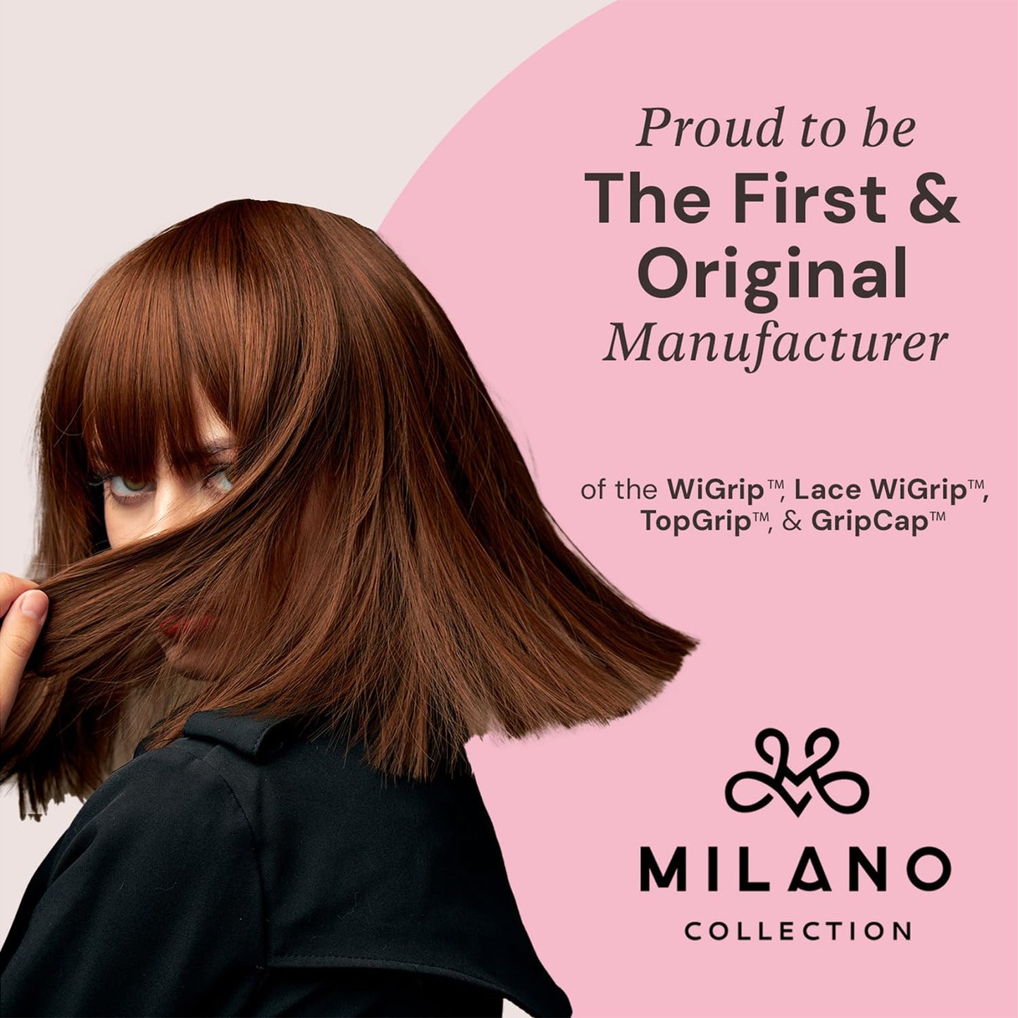 Milano Collection Wigrip premium reinforced lace detail close up