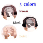Side view of koskusder wig cap with velvet band