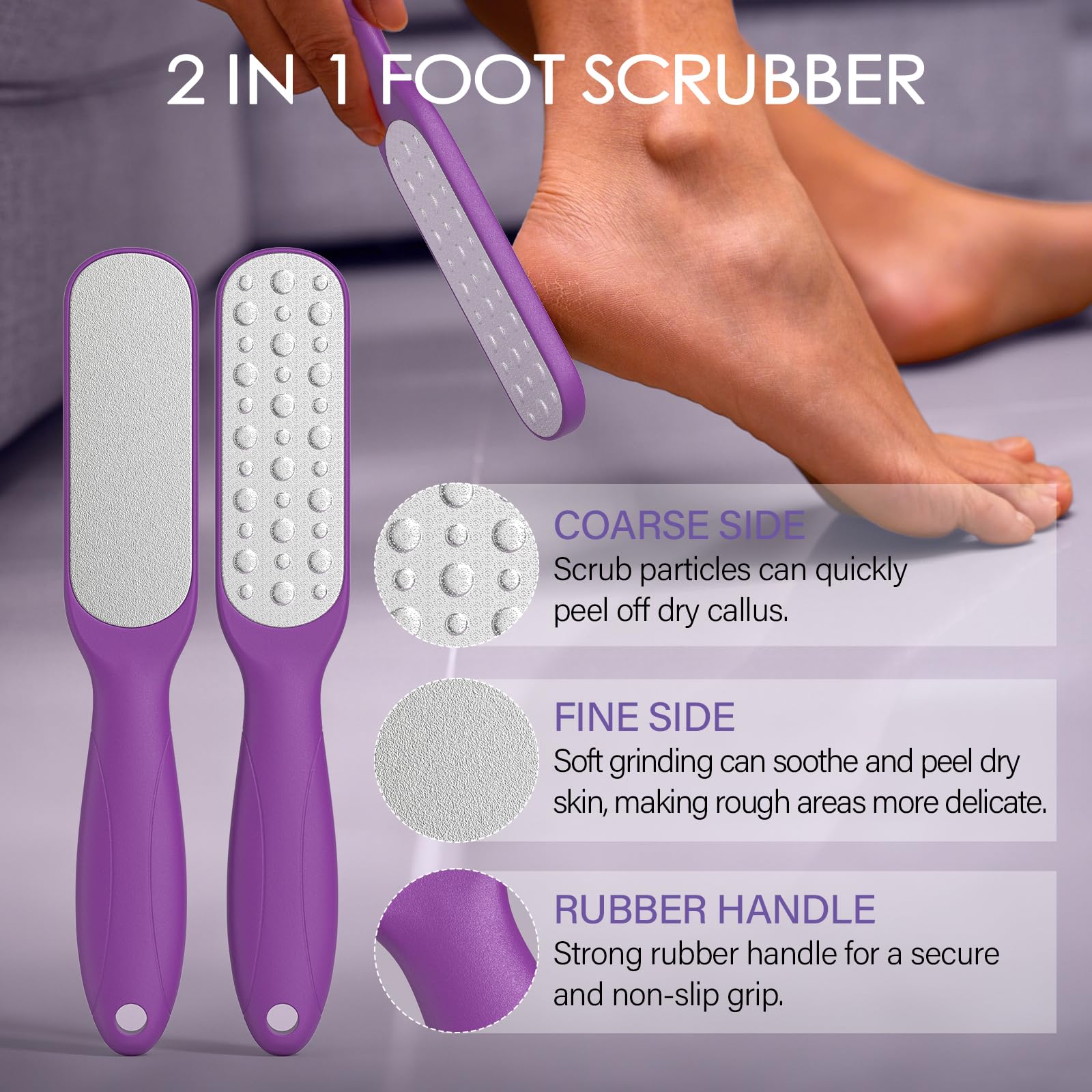 Full view of Mosrrou lavender foot care product packaging