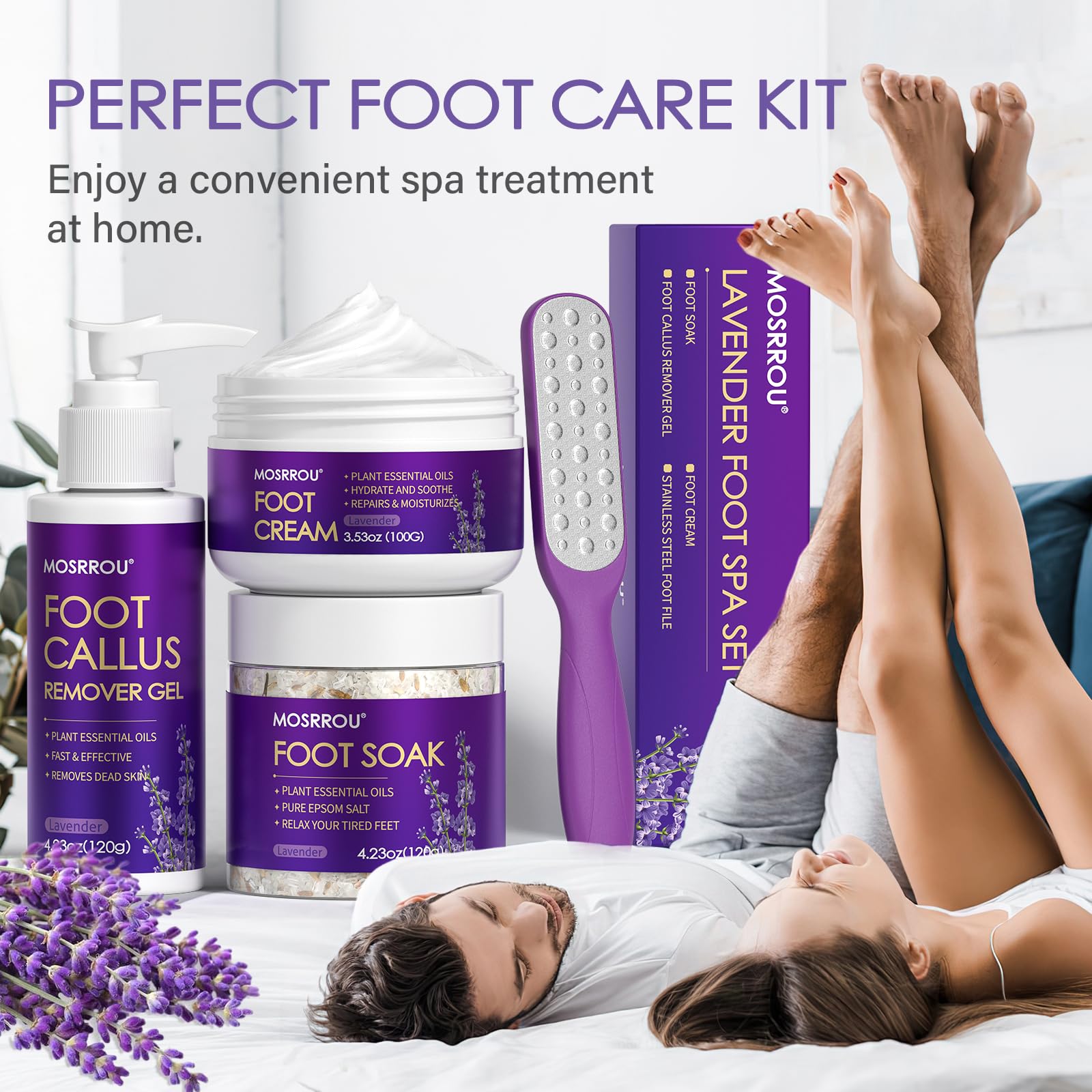 Mosrrou 4-piece pedicure gift set for women and men