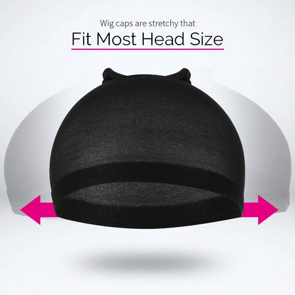 Fandamei 4 piece stocking wig cap set