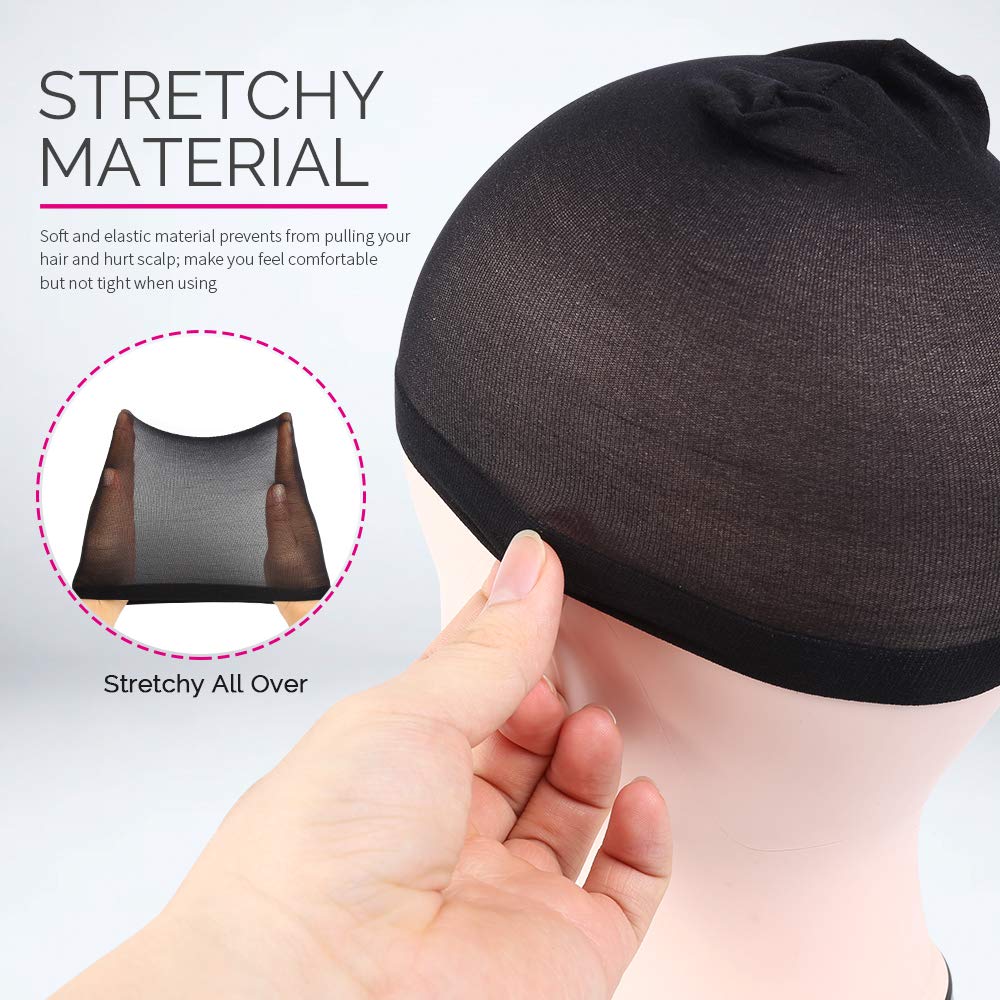 Fandamei black hair net wig liner package