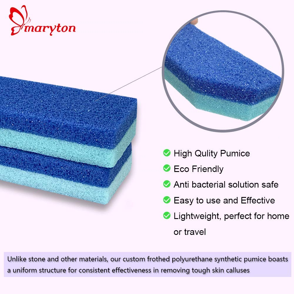 Close up view showing the dual textured coarse and fine sides of the Maryton pedicure block