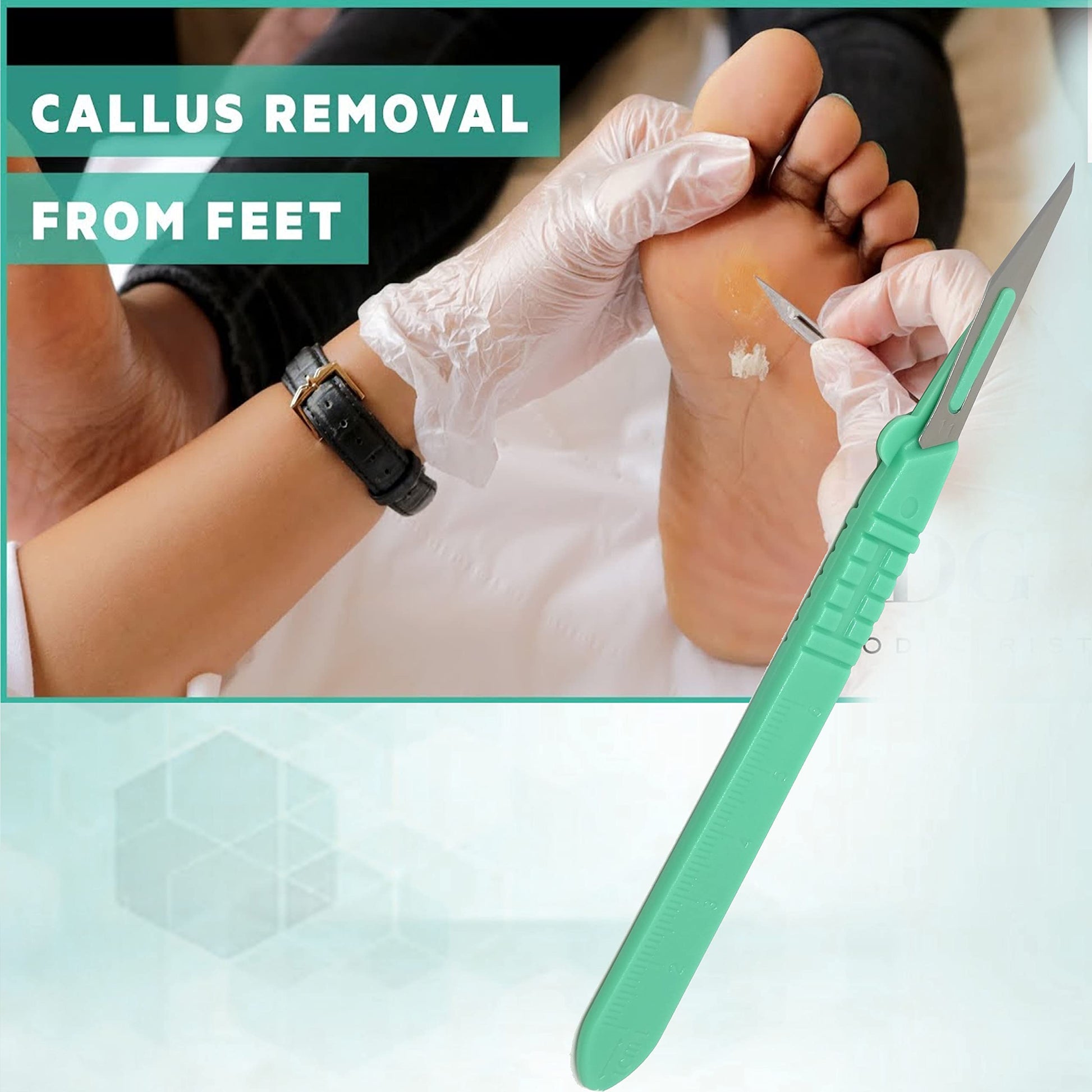 A2Z Scilab scalpel handle with metric ruler detail