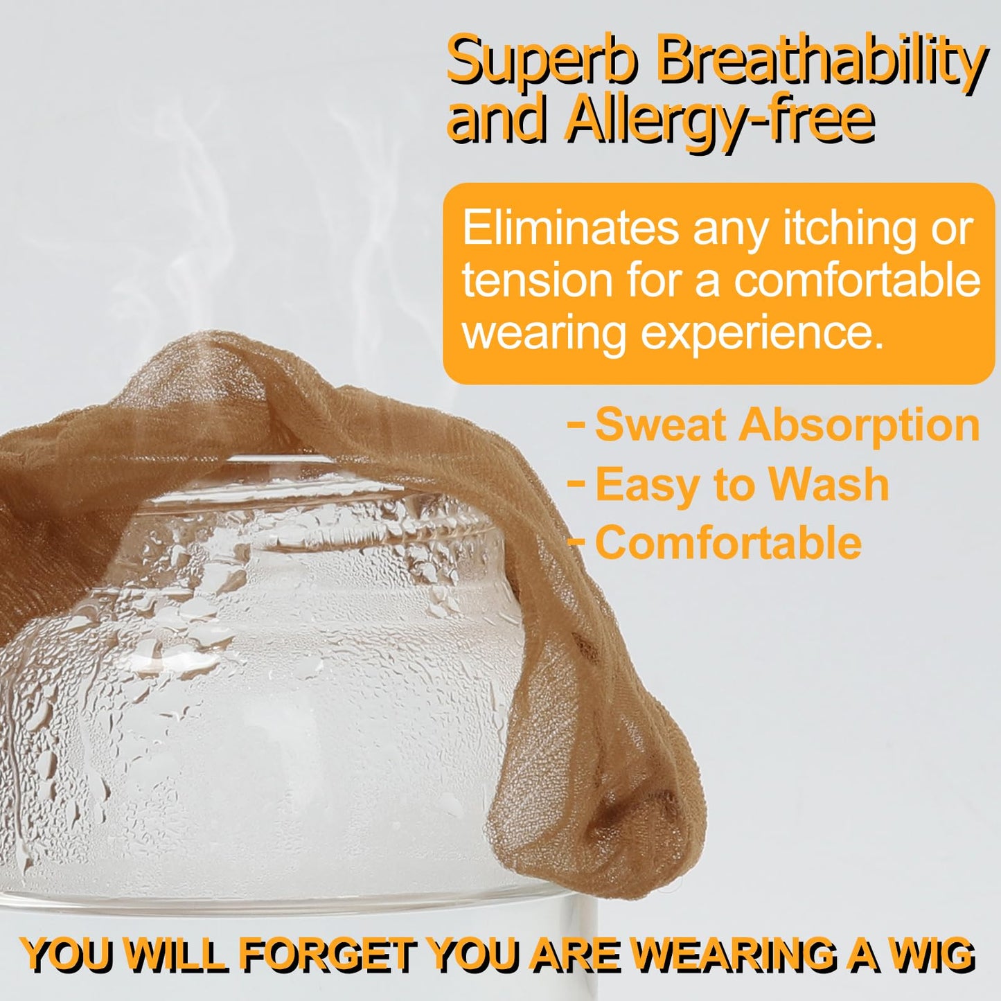 BEEOS 4 piece wig cap set packaging