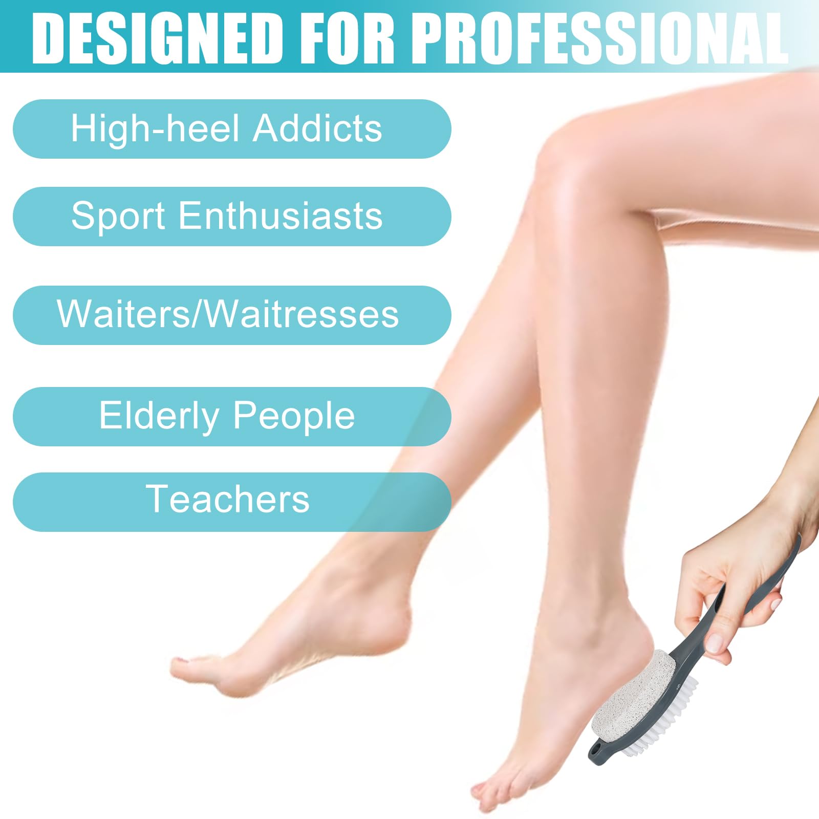 Side profile of the Yclin 4 in 1 foot file with ergonomic handle