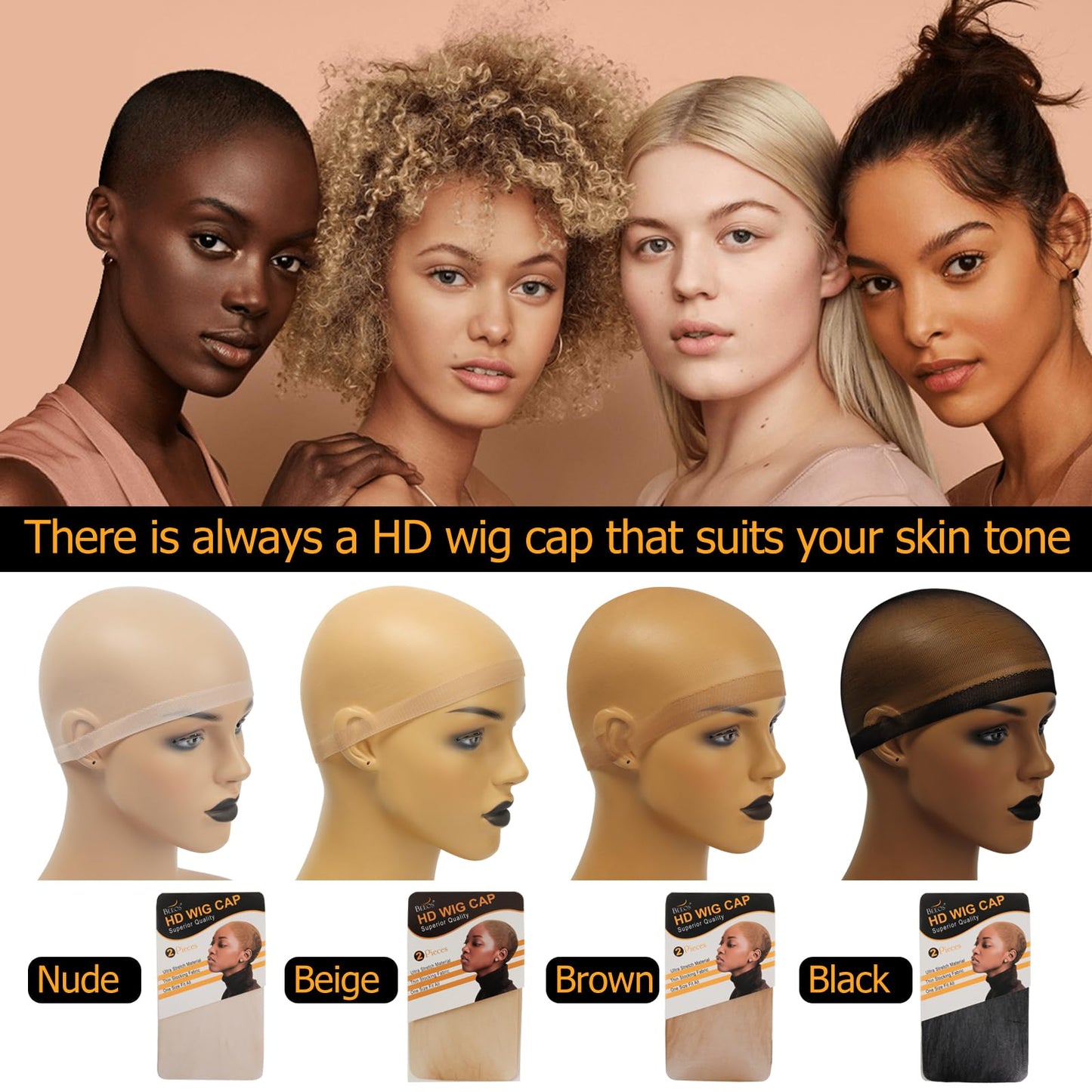 Flexible and stretchy nylon wig cap material