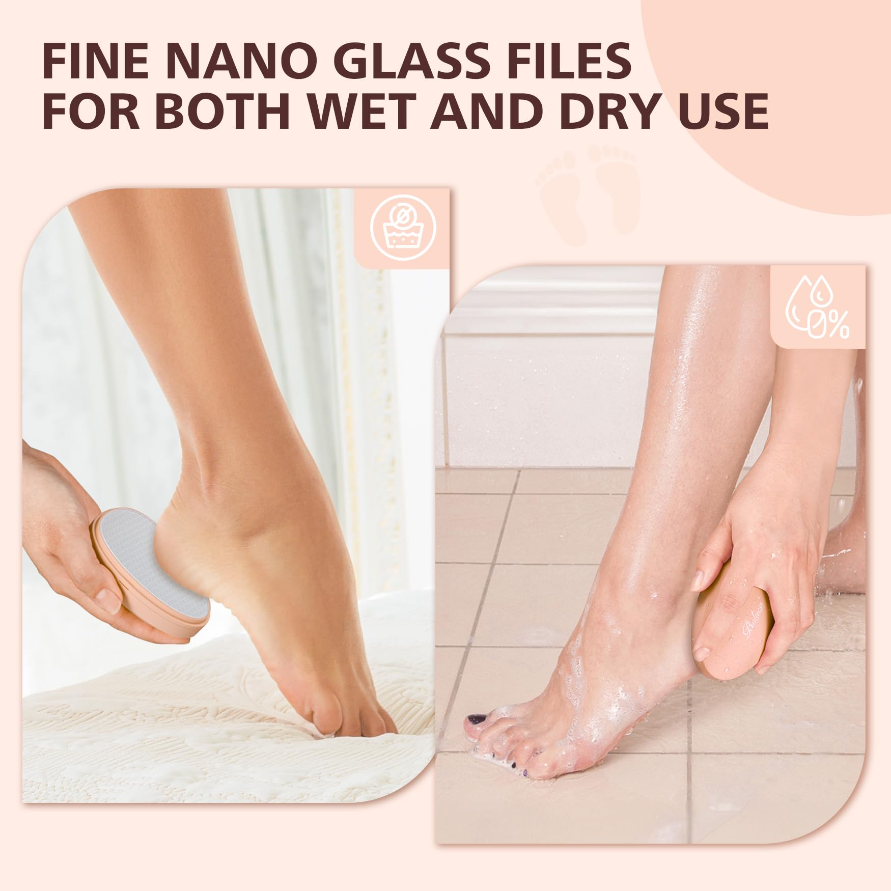 Baluca foot file with protective cover for travel storage