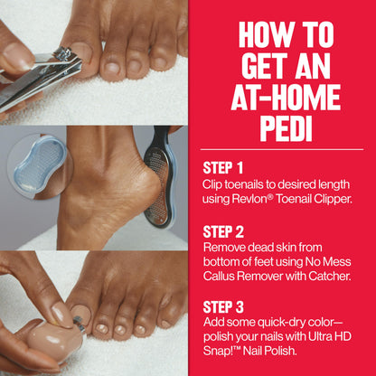 Revlon authentic USA imported foot care tool showcasing the complete single pack kit contents.
