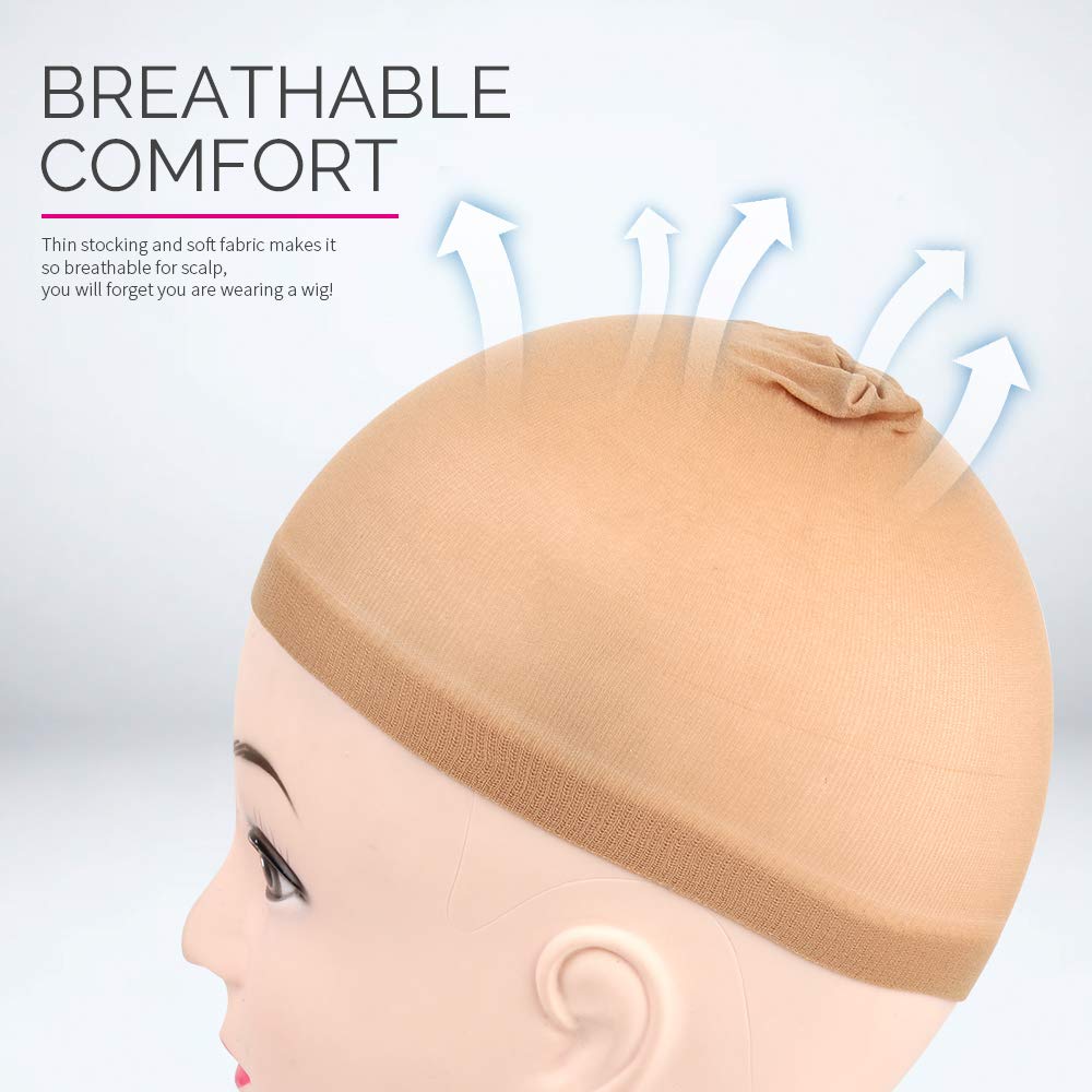 Set of 4 Fandamei stocking wig caps in packaging