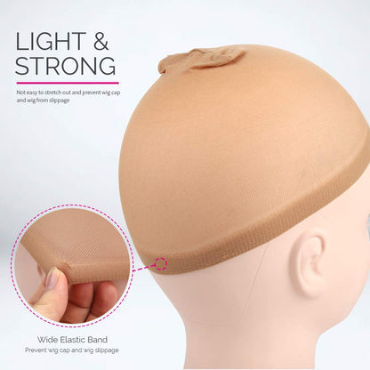 Fandamei wig cap stretched to show elasticity