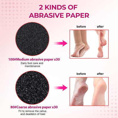 Self-adhesive backing detail on Krofaue sandpaper discs