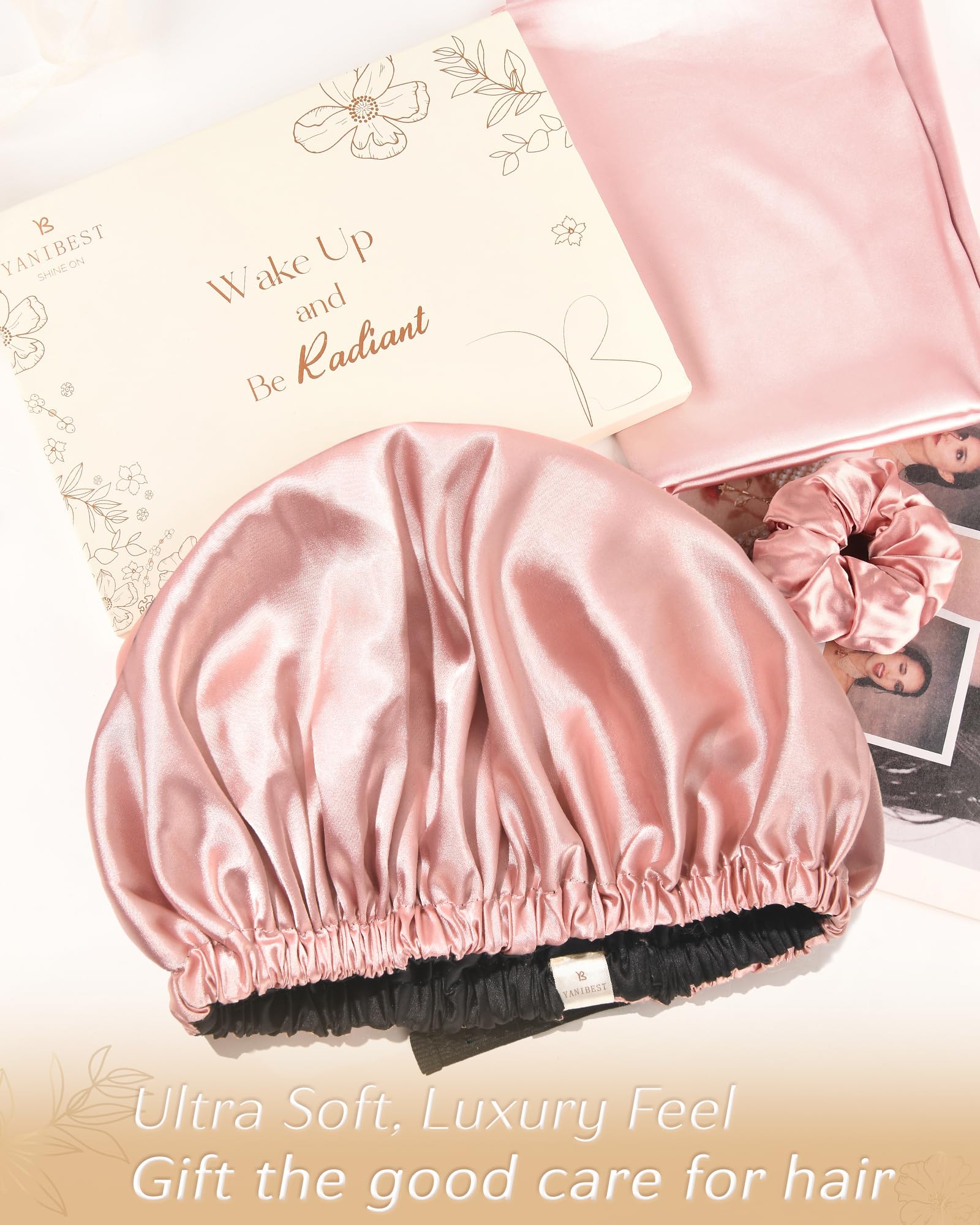 Yanibest hair bonnet packaging and product display
