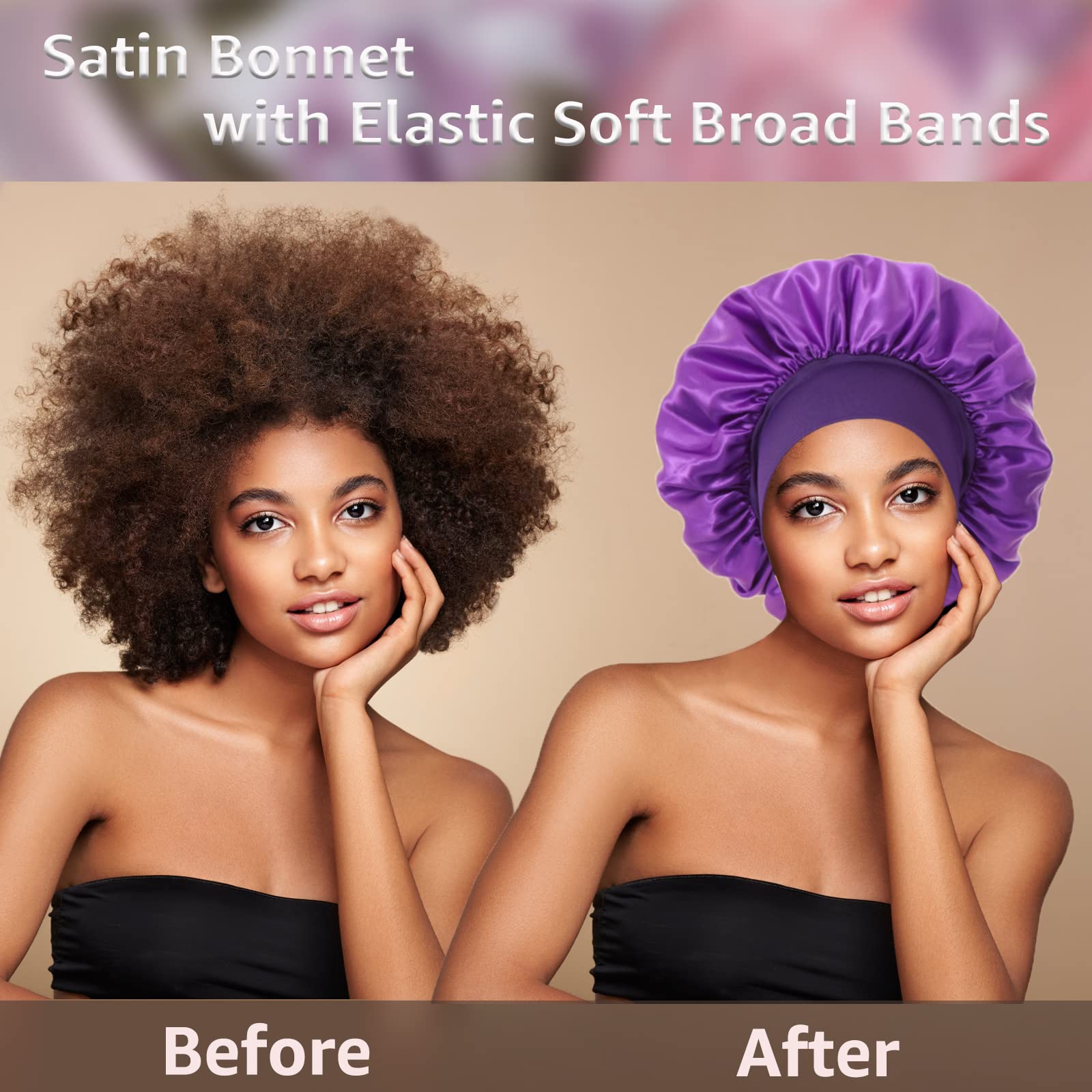 Philights hair bonnet used during skincare routine