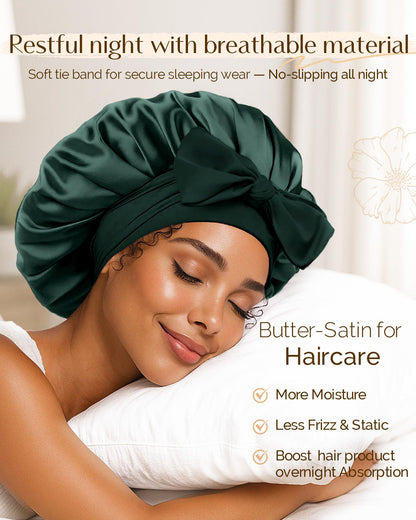 Yanibest silk sleep cap with adjustable tie