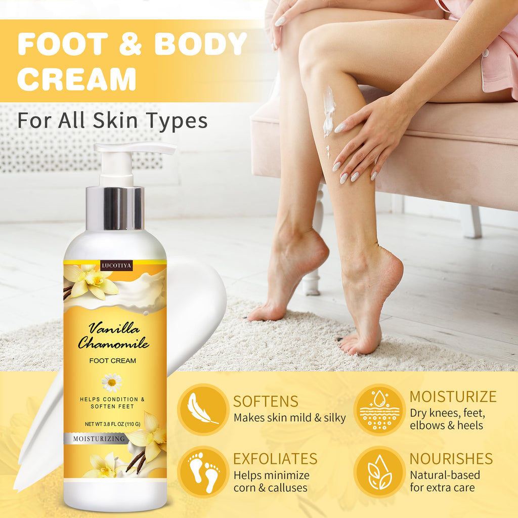 Deep hydrating urea cream for dry cracked feet