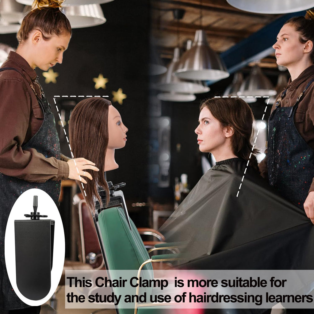 Poipoilu chair clamp stand simulating realistic human sitting posture for styling practice.