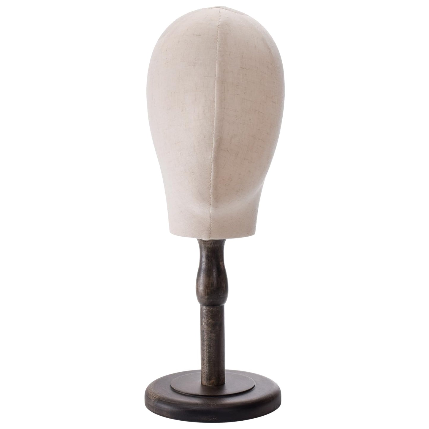 Close up of canvas texture on Peohud wig display head