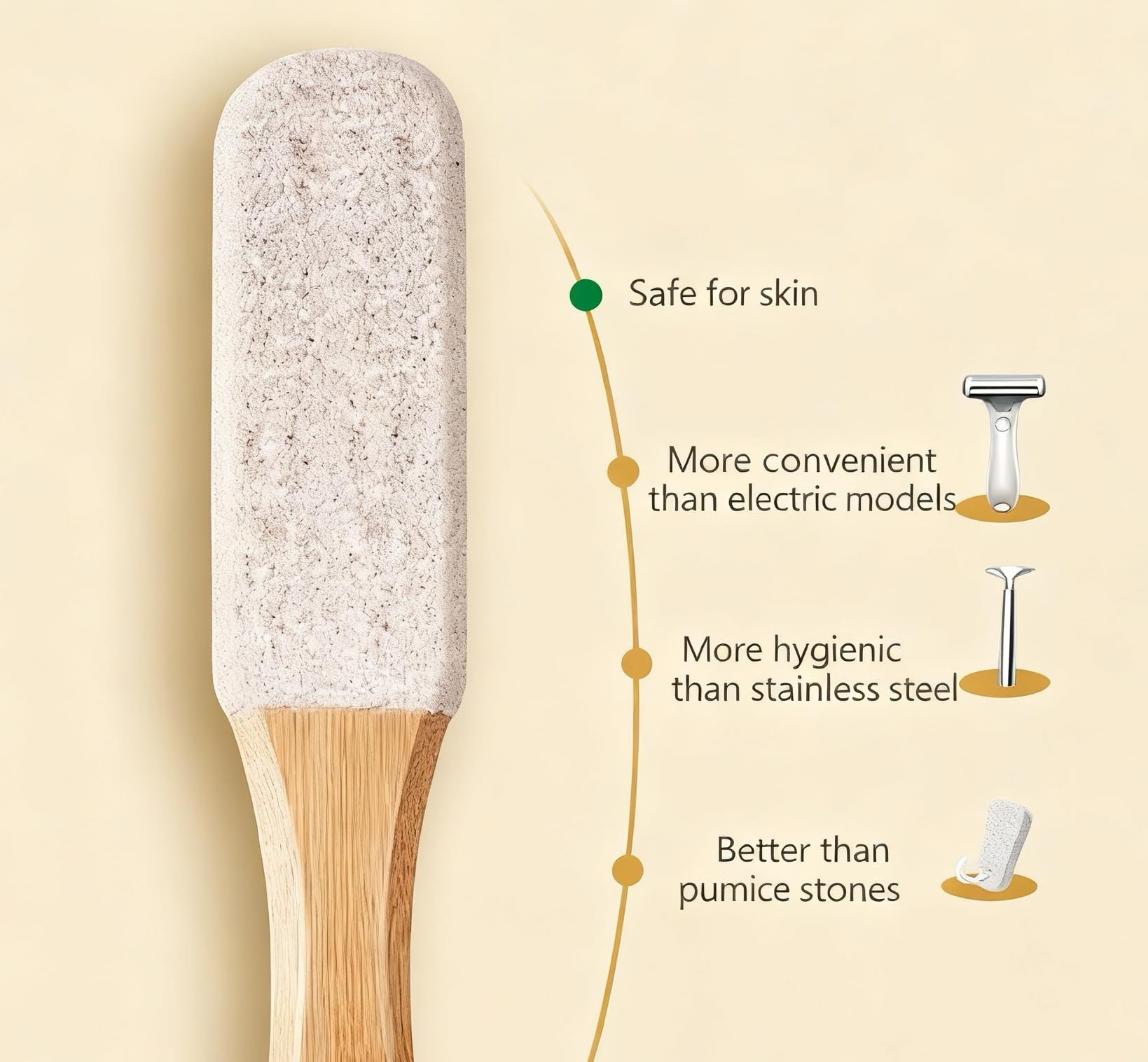 Ergonomic bamboo handle design for comfortable pedicure use