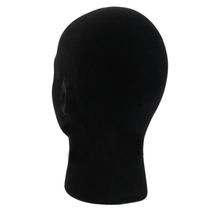 Top angle of Liamtu male mannequin head showing 20 inch circumference