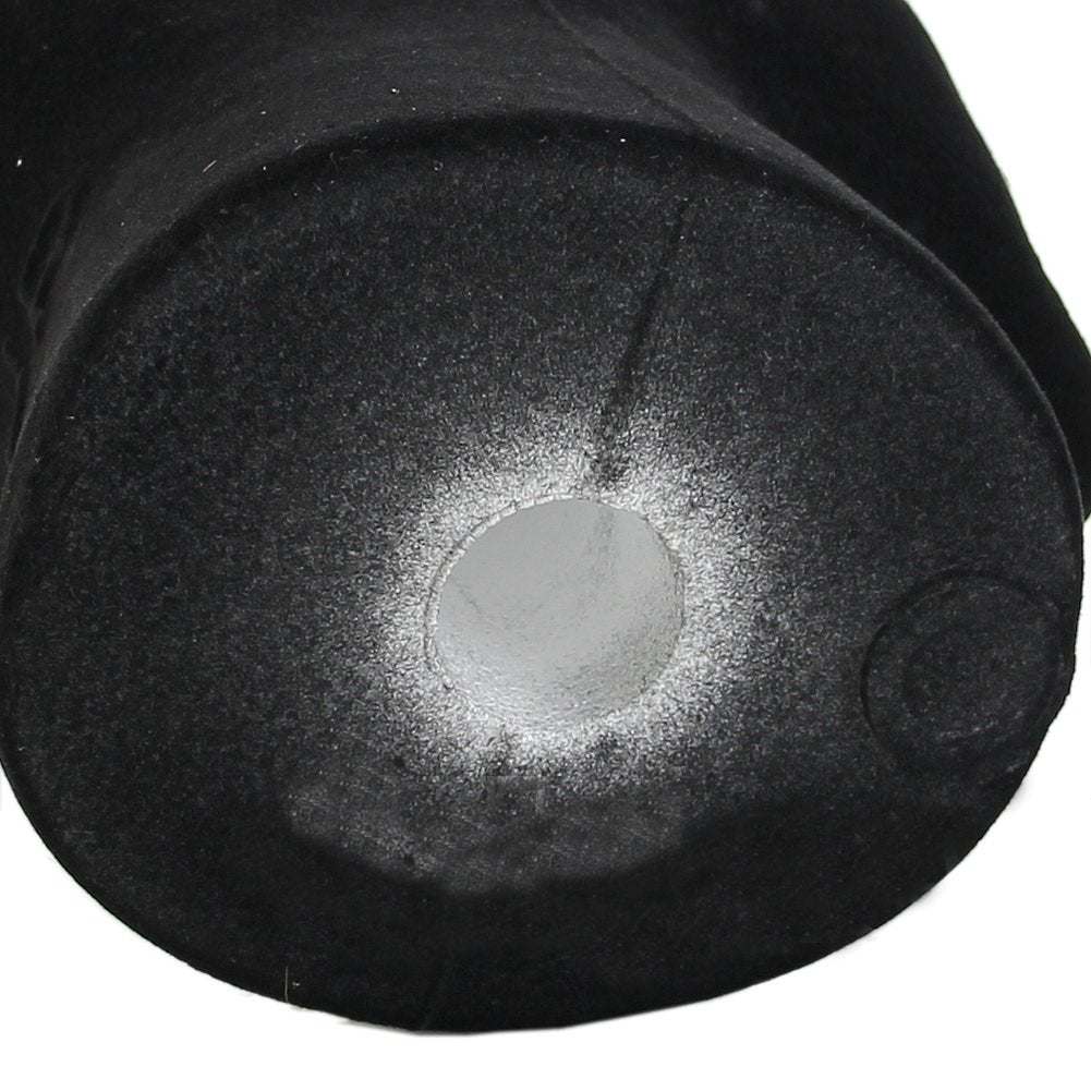 Close up of black styrofoam texture on Liamtu male mannequin head