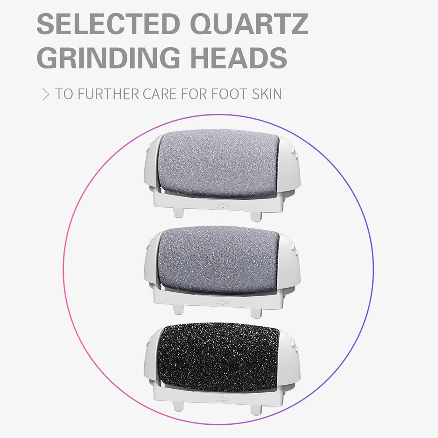 Washable PRITECH pedicure roller heads being rinsed under running tap water for easy cleaning