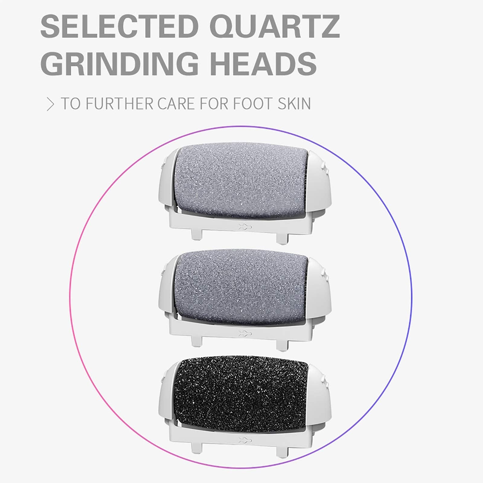 Washable PRITECH pedicure roller heads being rinsed under running tap water for easy cleaning