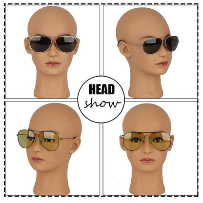Hairway cosmetology training mannequin profile view showing realistic facial features