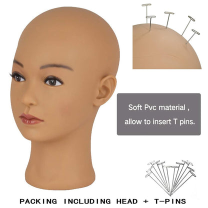 Hairway professional dummy head with included T pins for wig making