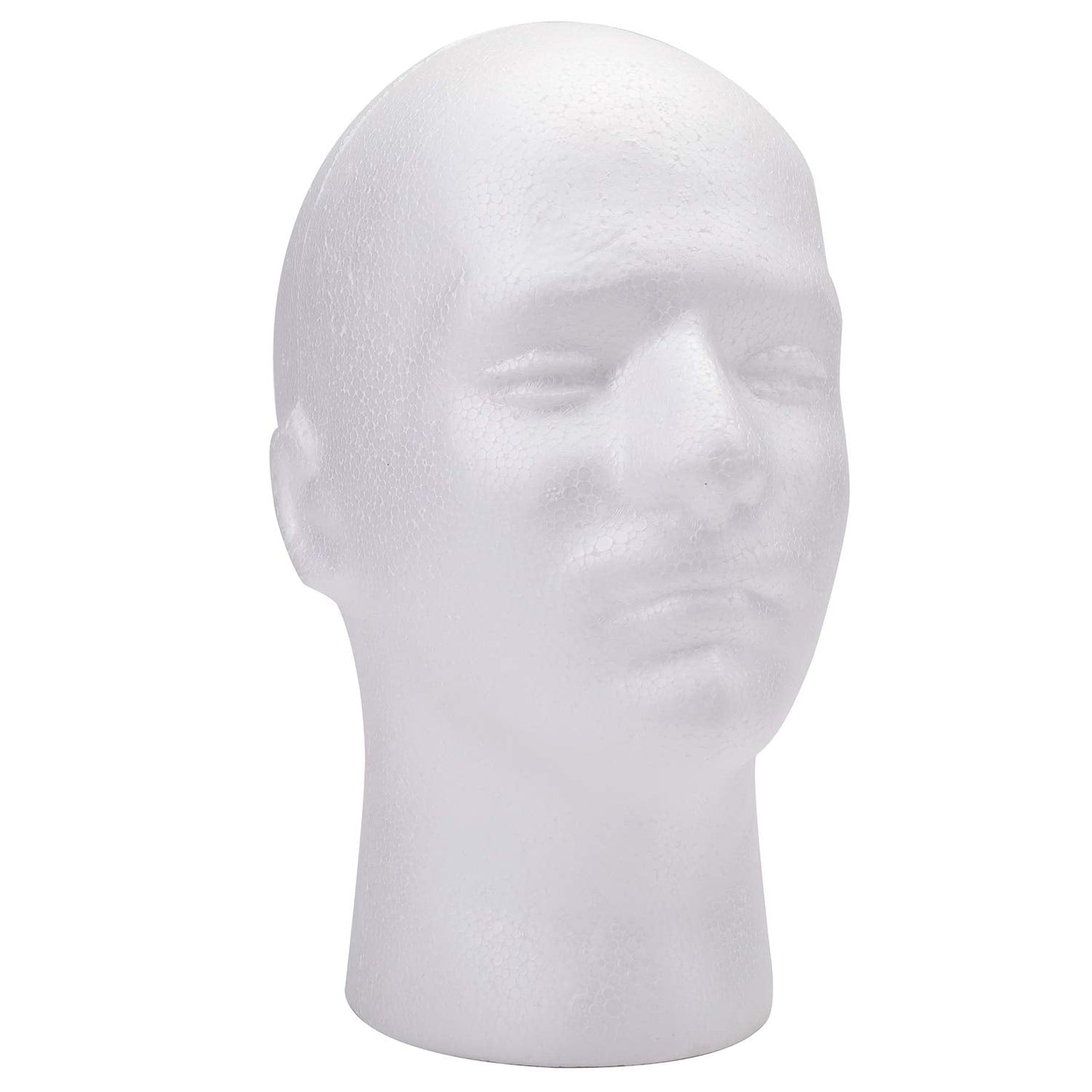 Pair of portable Foraineam male mannequin heads for salon hairpiece styling