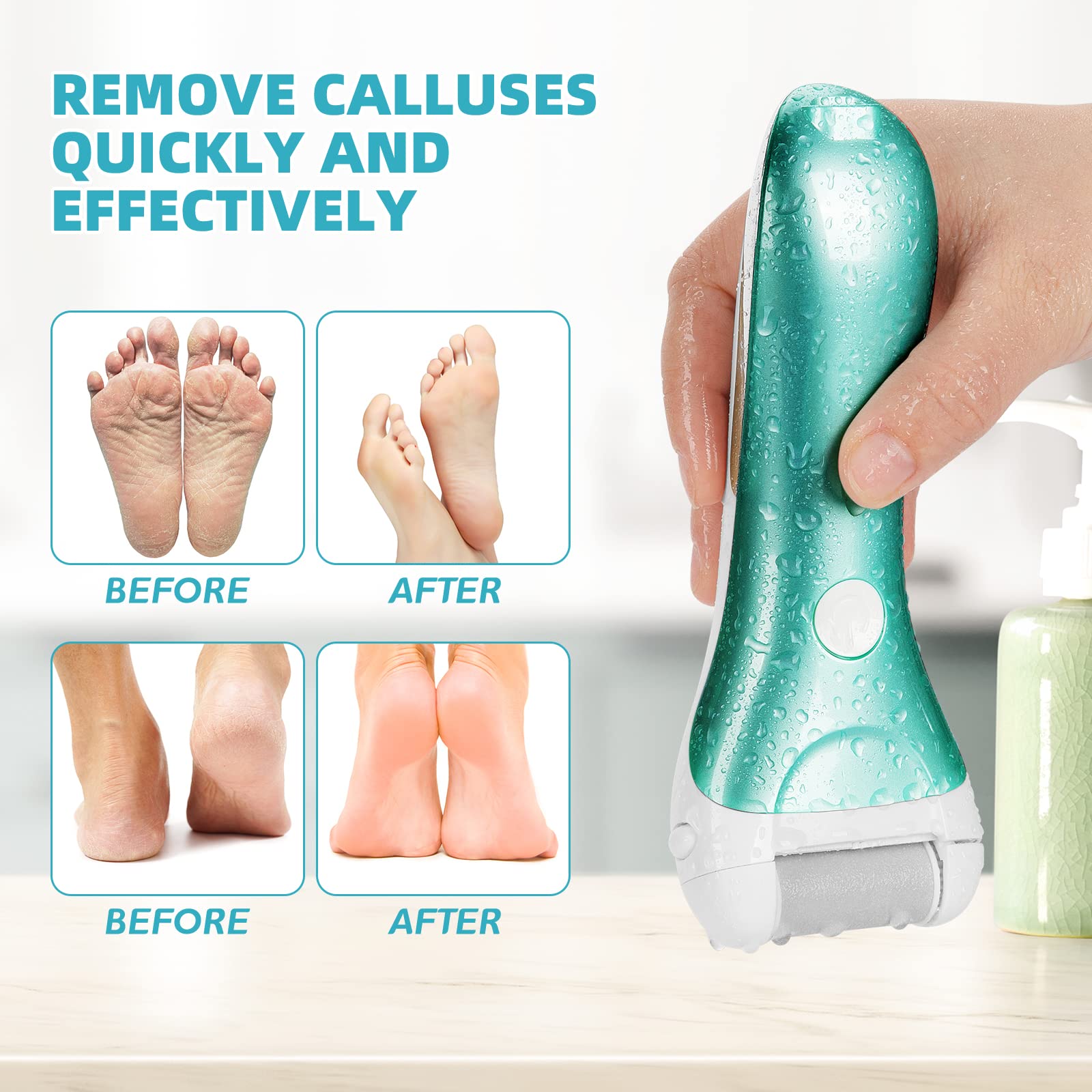 Close up of Nicebirdie callus remover roller head attachment