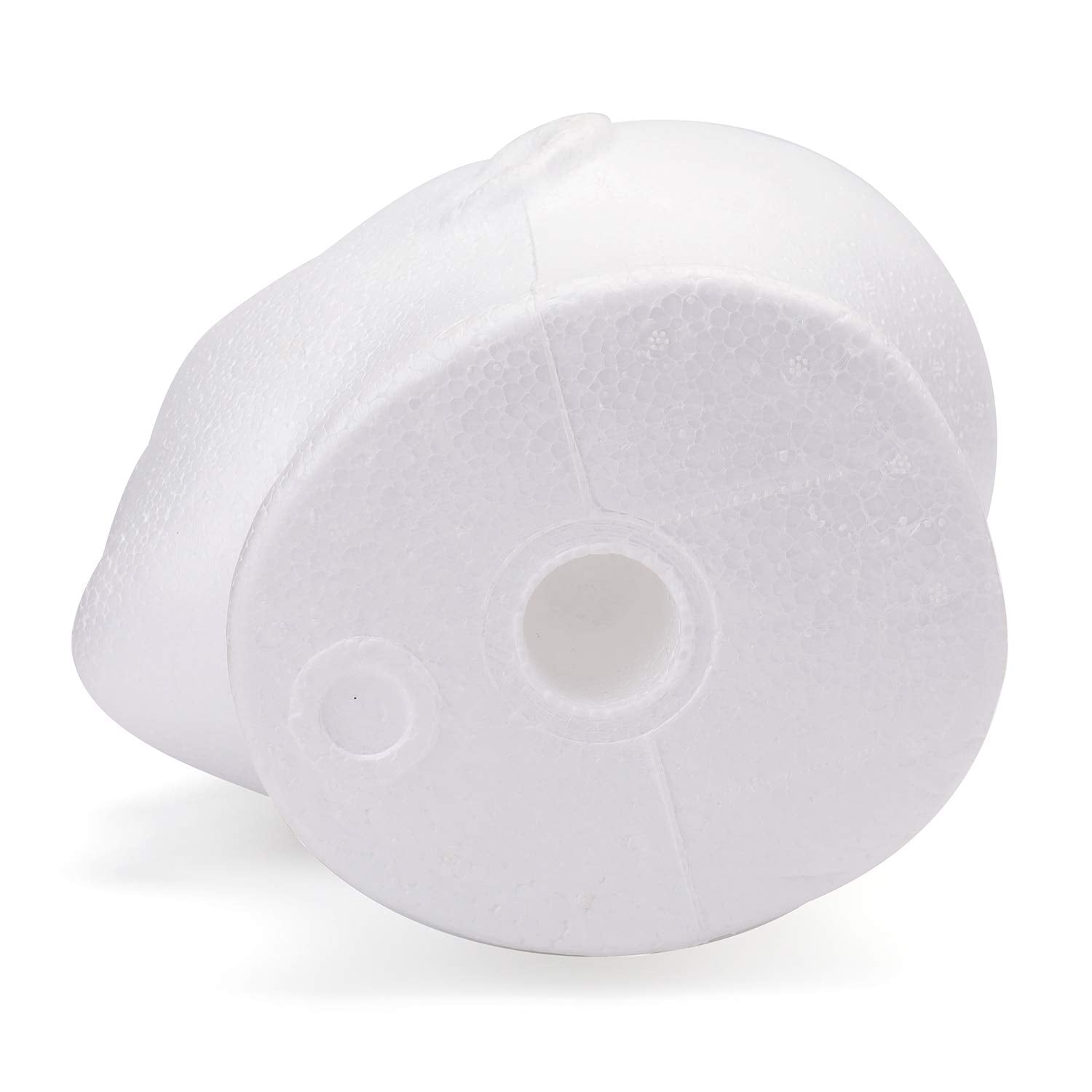 Durable styrofoam hat and headset display holder stand side profile view