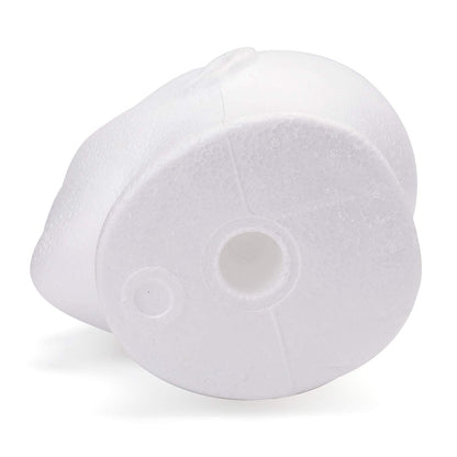 Durable styrofoam hat and headset display holder stand side profile view
