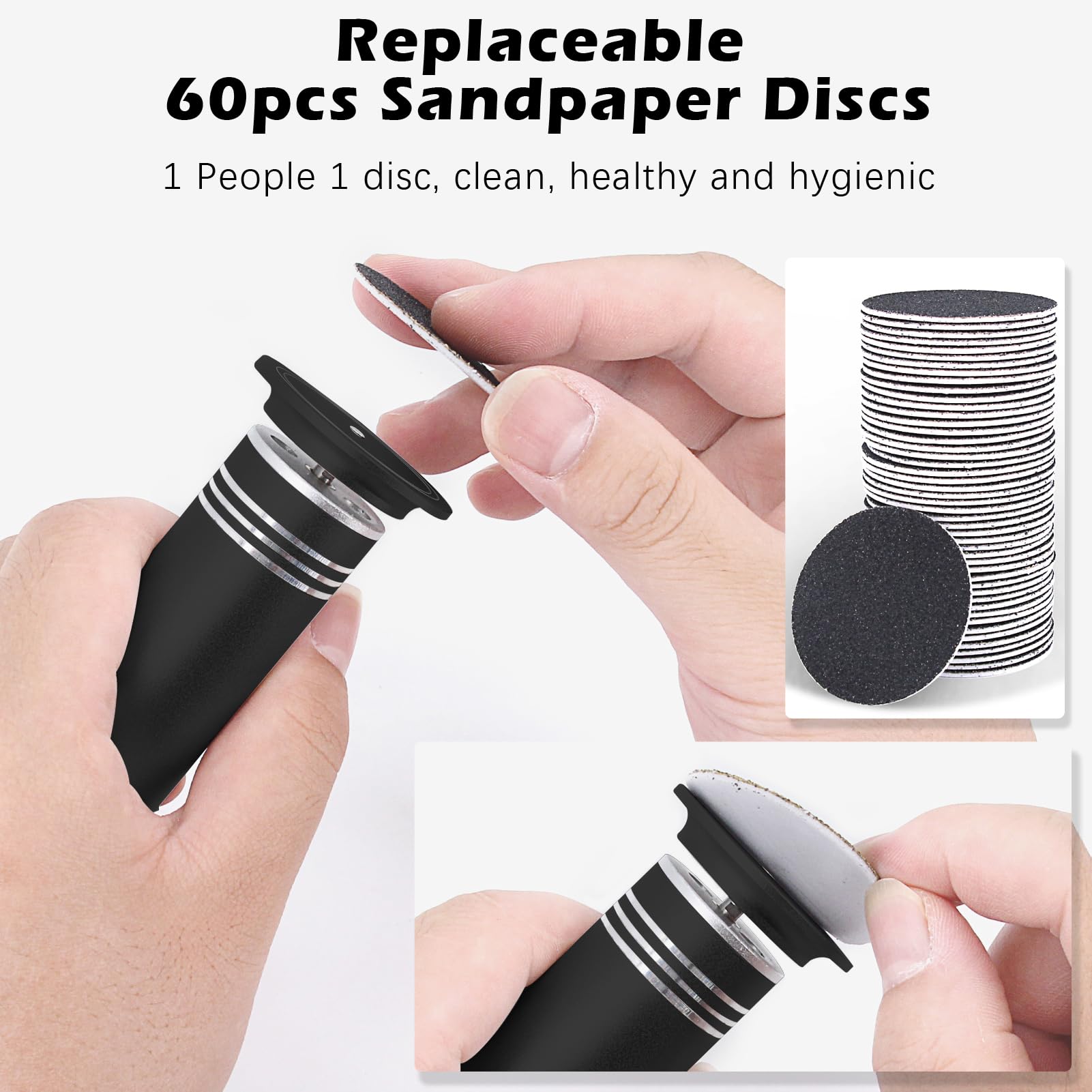Close up of aluminum alloy callus remover head