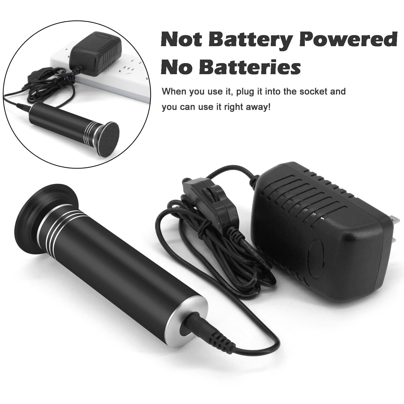 IÂ·BÂ·N G electric callus remover power adapter and brush