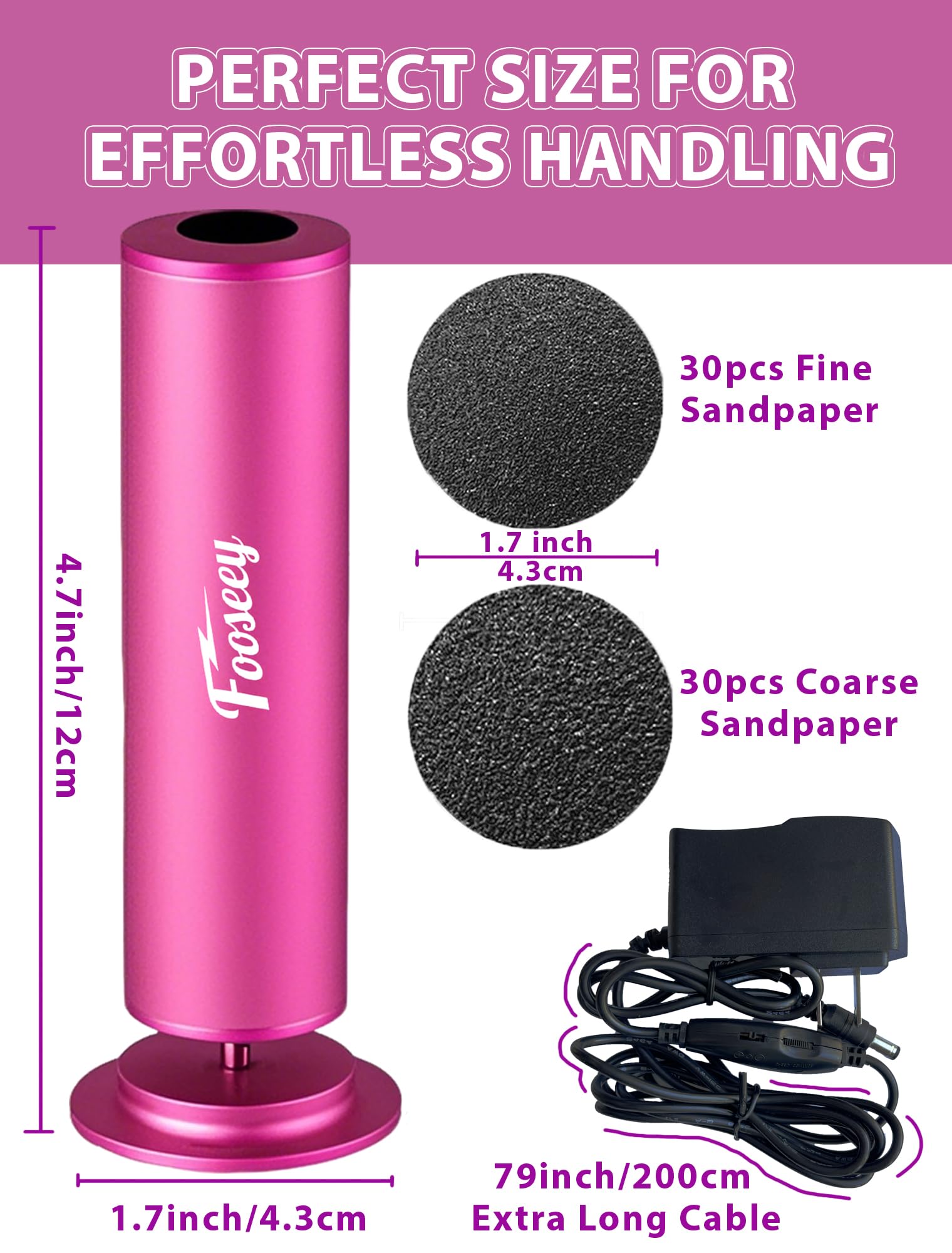Adjustable speed foot callus remover for at-home pedicure