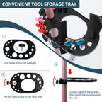 Three hundred sixty degree rotatable metal head holder on tripod stand