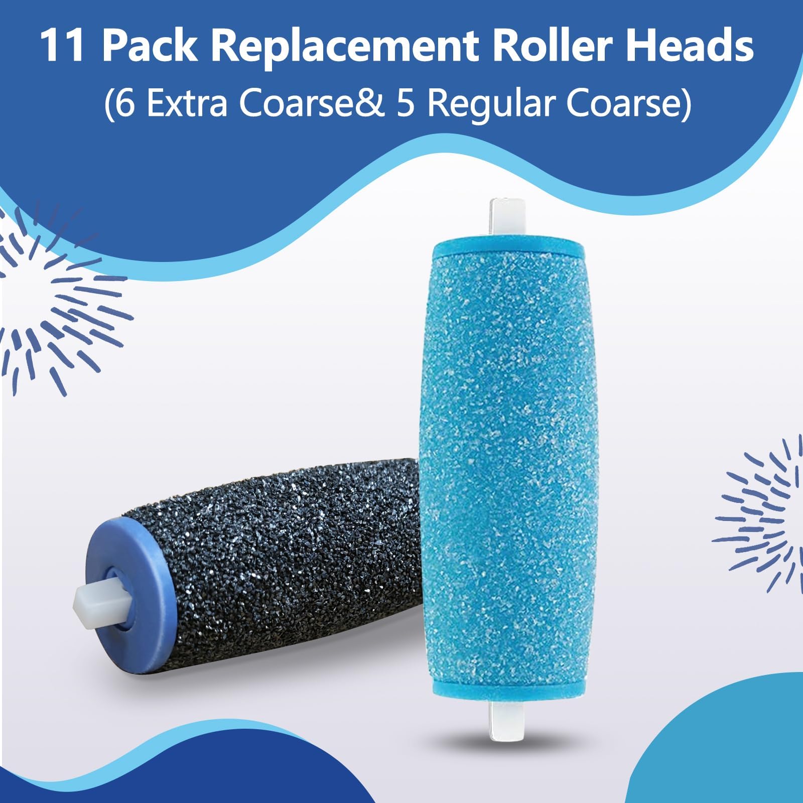 Package contents showing 11 piece roller head set
