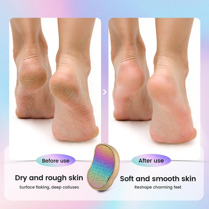 Bezox Pedi Egg rainbow stainless steel surface detail